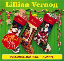 Lillian Vernon's catalog features a host of items which can be tailored to each person on your list. Follow 